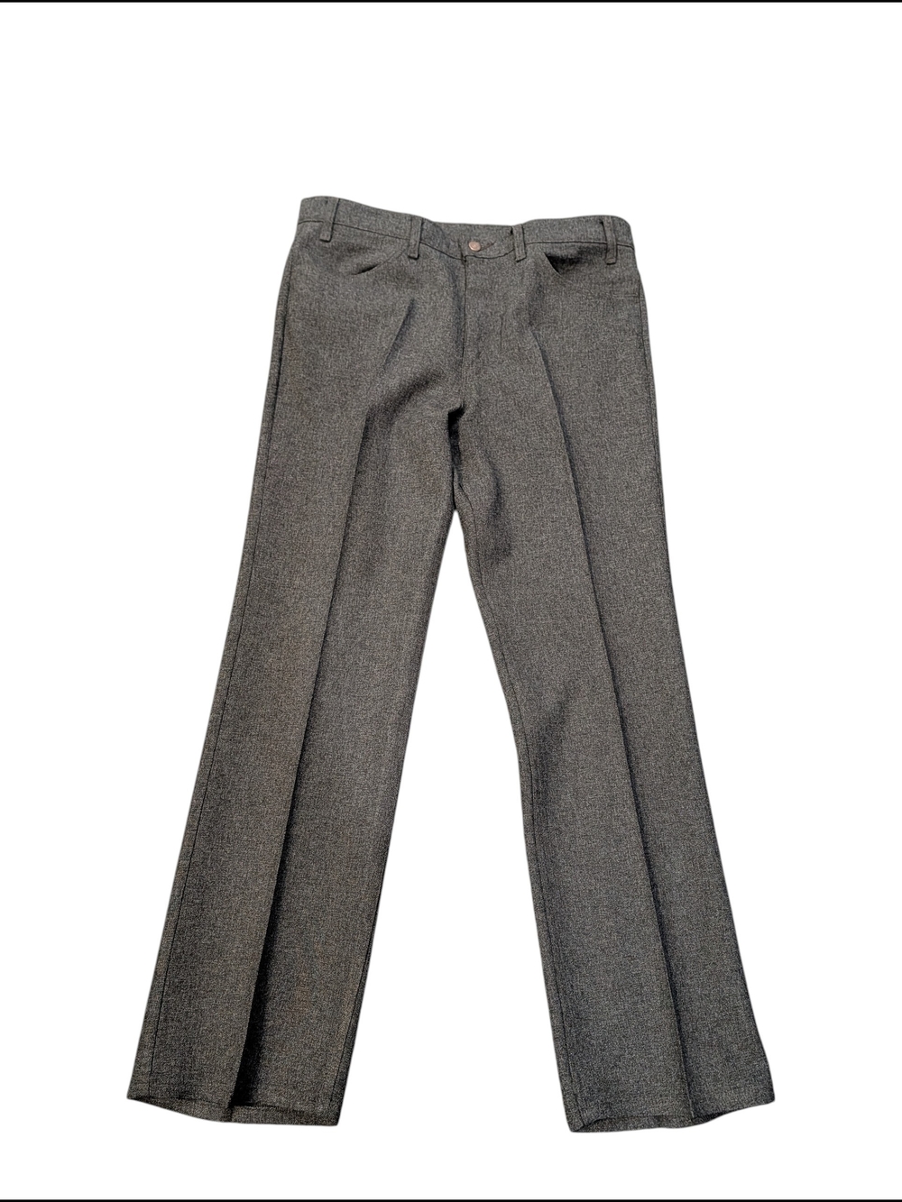 Vintage Levi’s Sta-Prest Dress Pants Mens 36x32 Gray Polyester USA 698M Western